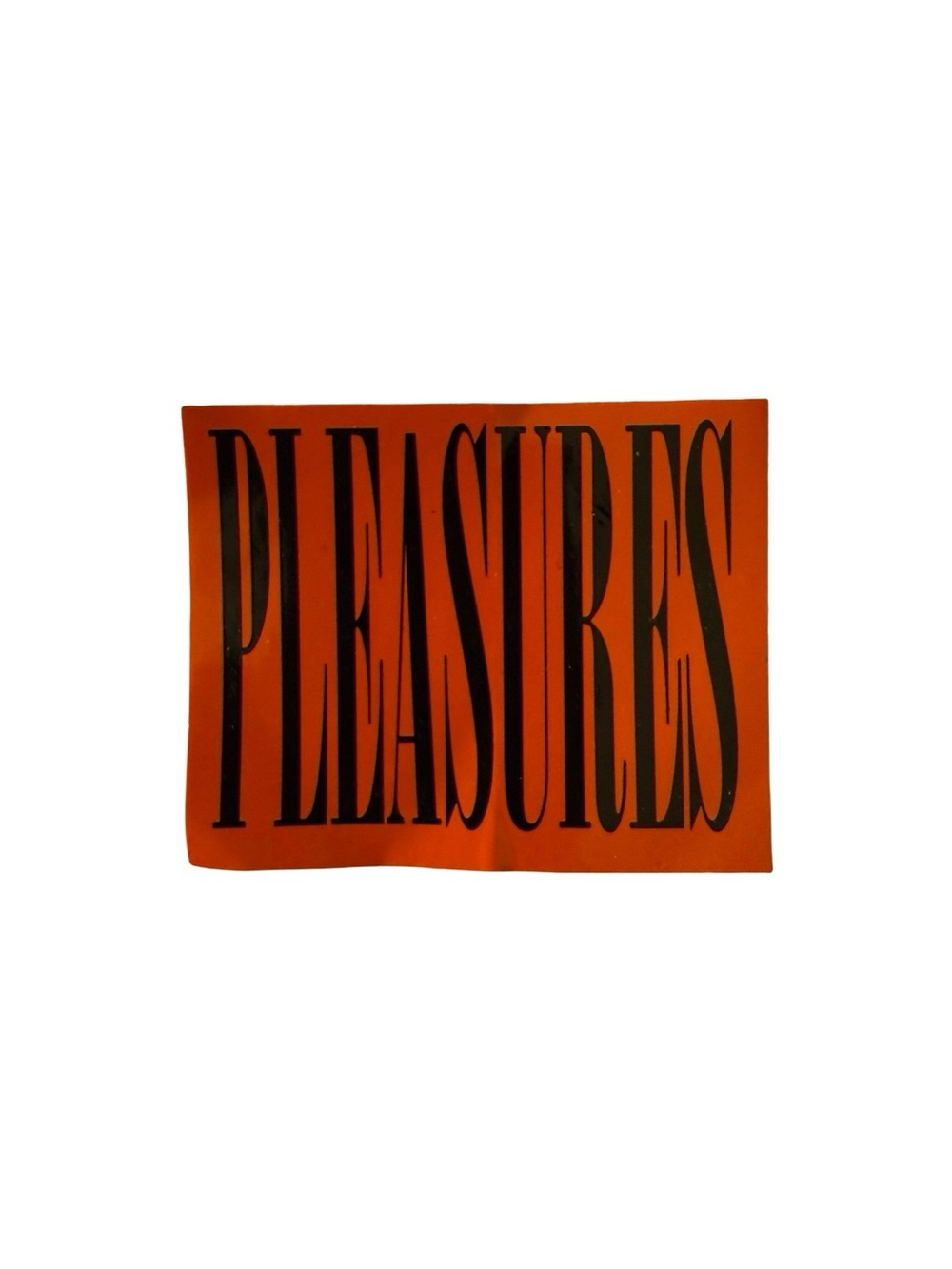 Pleasures Orange Logo Sticker